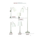 Turkish mosaic floor lamp metal flower lamp downlight lighting with white fabric lampshade for hilton hotel lamps supply